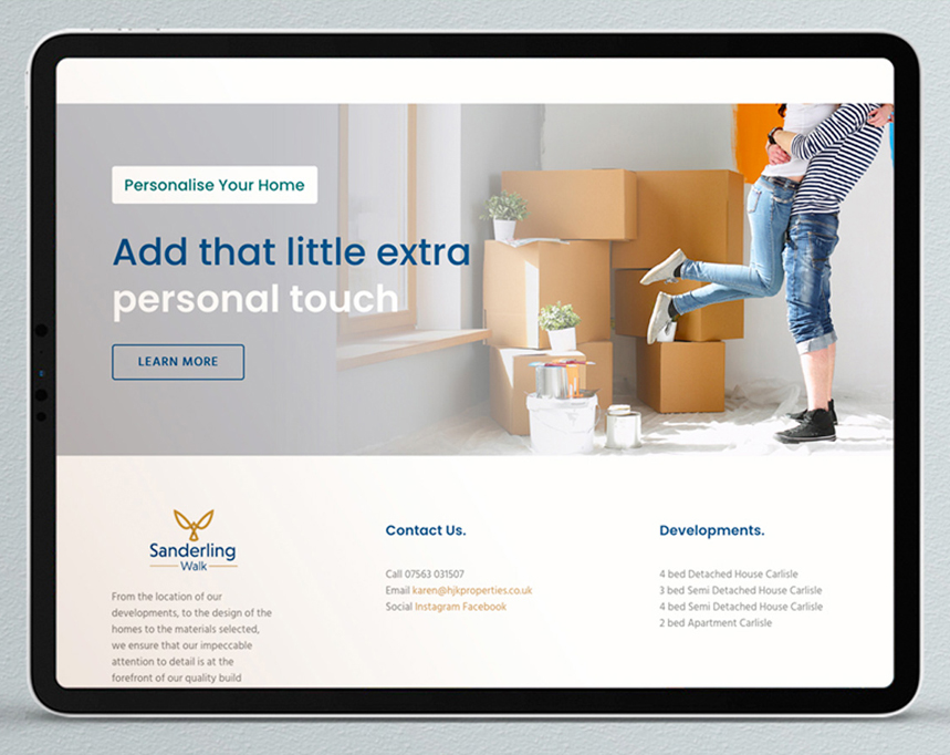 HJK Construction housebuilders website bolton by red chilli design