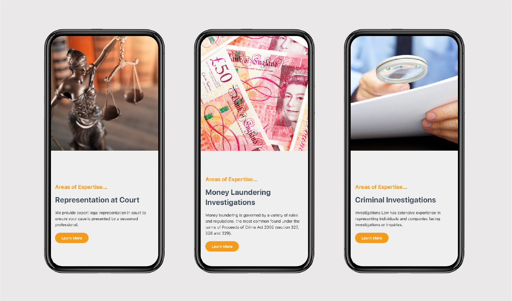 mobile friendly website design for Bolton legal firm