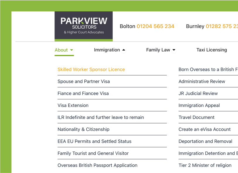 Streamlined website navigation design for easy access